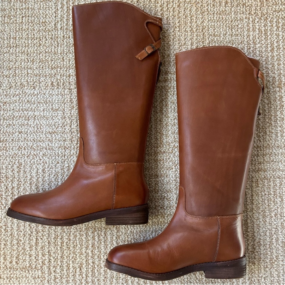 Free People Everly Equestrian Tall Boots in Saddle Tan - Size 38/8 - Picture 8 of 16
